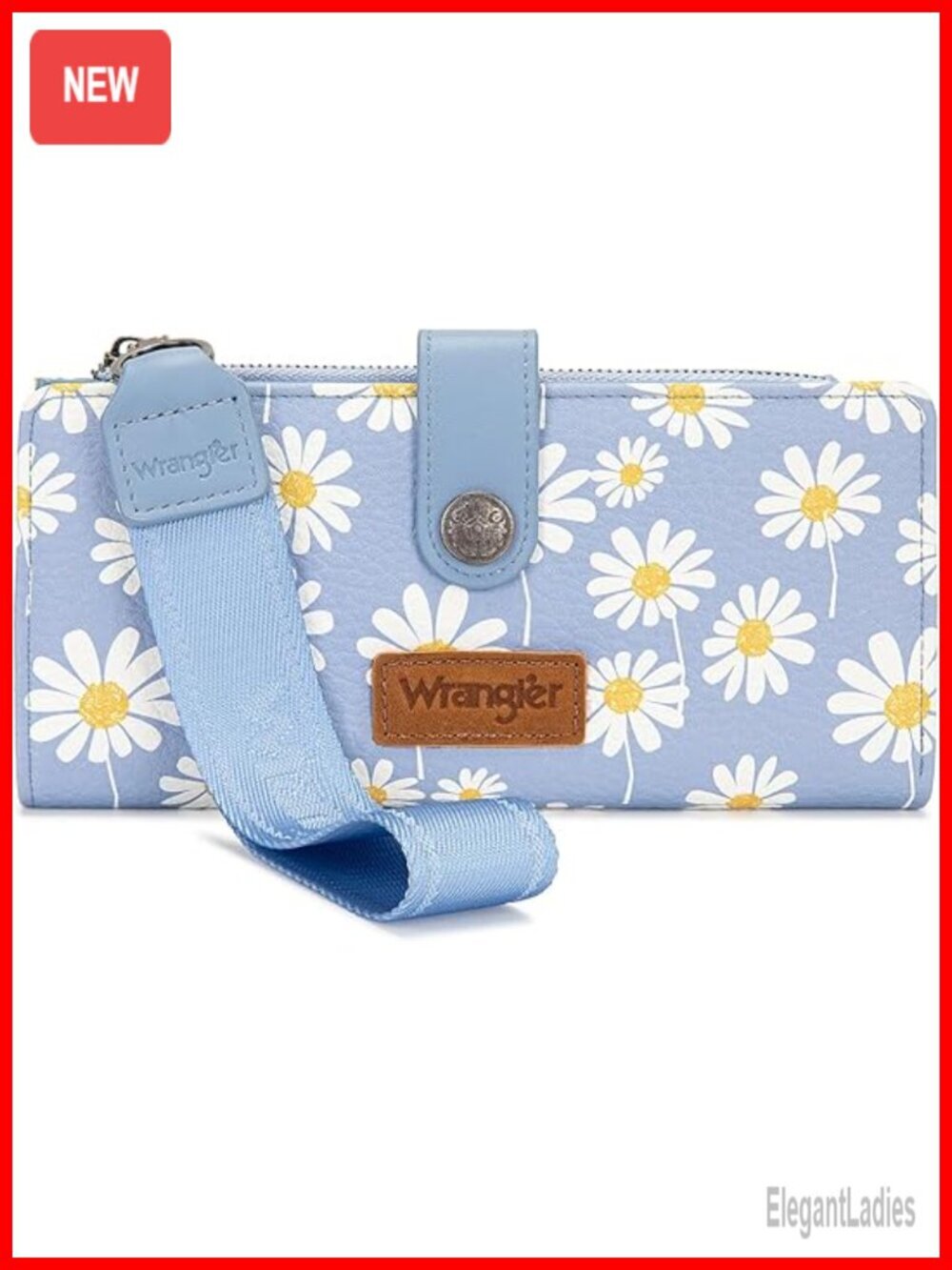 Large Bifold Wristlet Wallet RFID Blocking Clutch with Zipper Coin Pocket